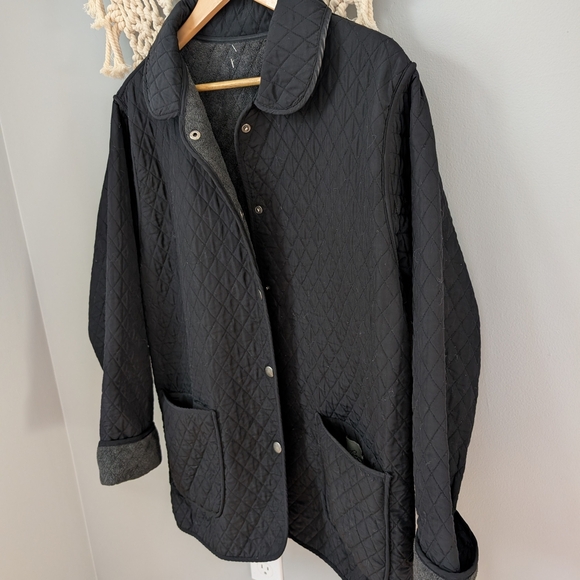 Vintage Penmans Womens Black Quilted Oversized Jacket Large - Picture 6 of 7